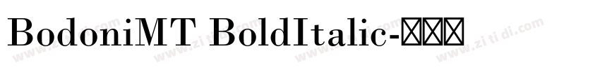 BodoniMT BoldItalic字体转换